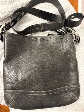 ✨ COACH Vintage Y2K Black Leather Duffle Bag Shoulder or Crossbody 1427 ✨